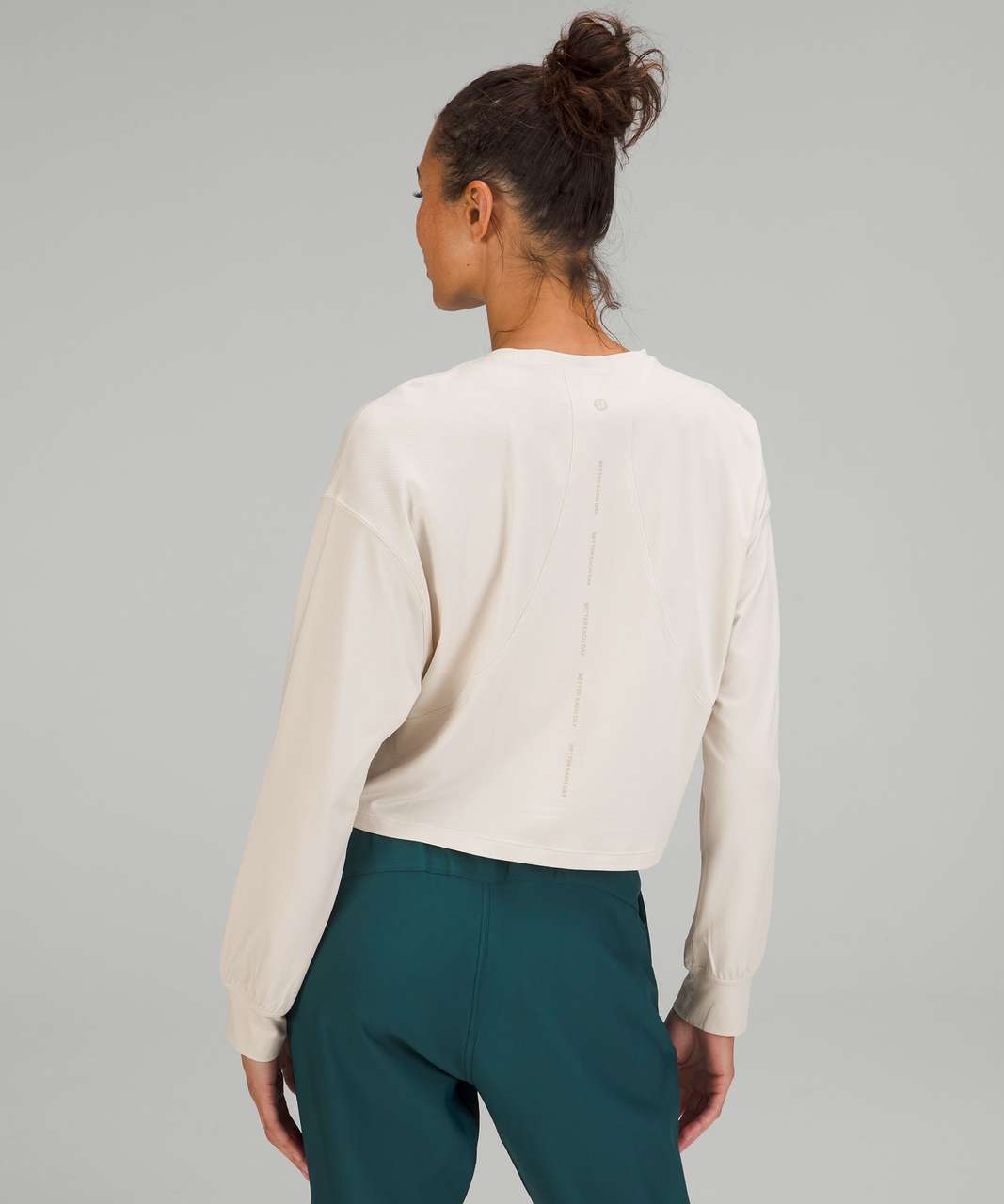 Lululemon Abrasion-Resistant Training Long Sleeve Shirt - White Opal