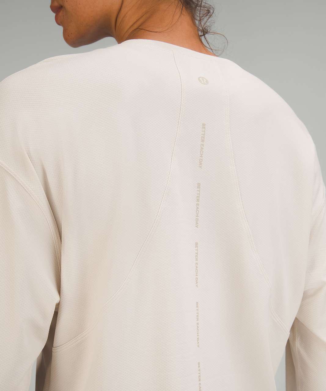 Lululemon Abrasion-Resistant Training Long Sleeve Shirt - White Opal