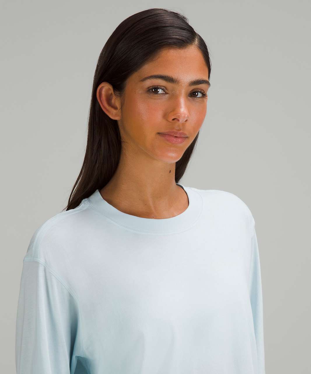 Lululemon All Yours Cotton Long Sleeve Shirt - Powder Blue - lulu fanatics