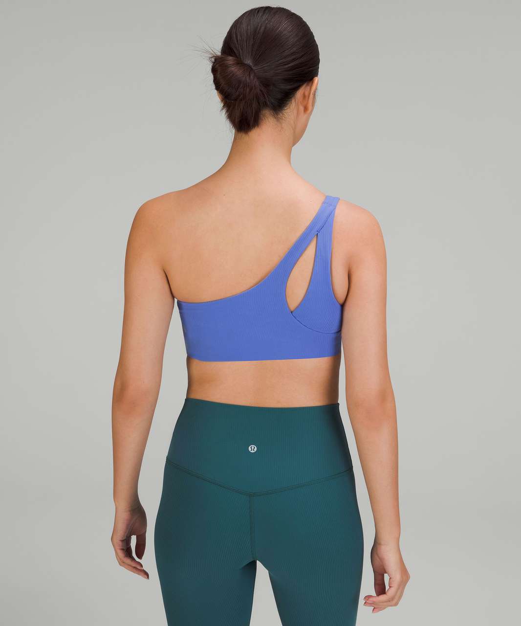 Ribbed Nulu Asymmetrical Yoga Bra *Light Support, A/B Cup, Wild Indigo