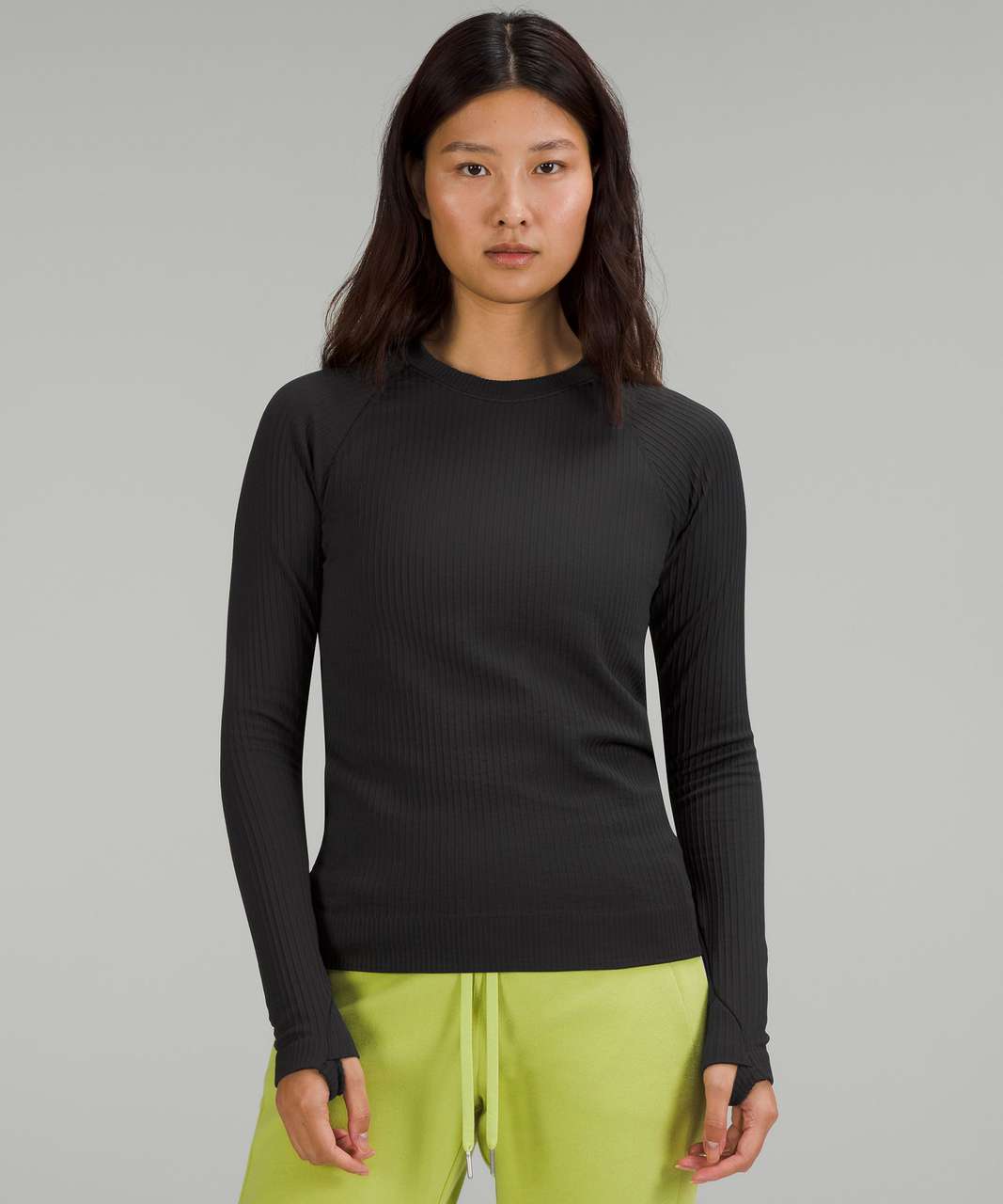 Lululemon Rest Less Pullover - Colour Rib Black / Black