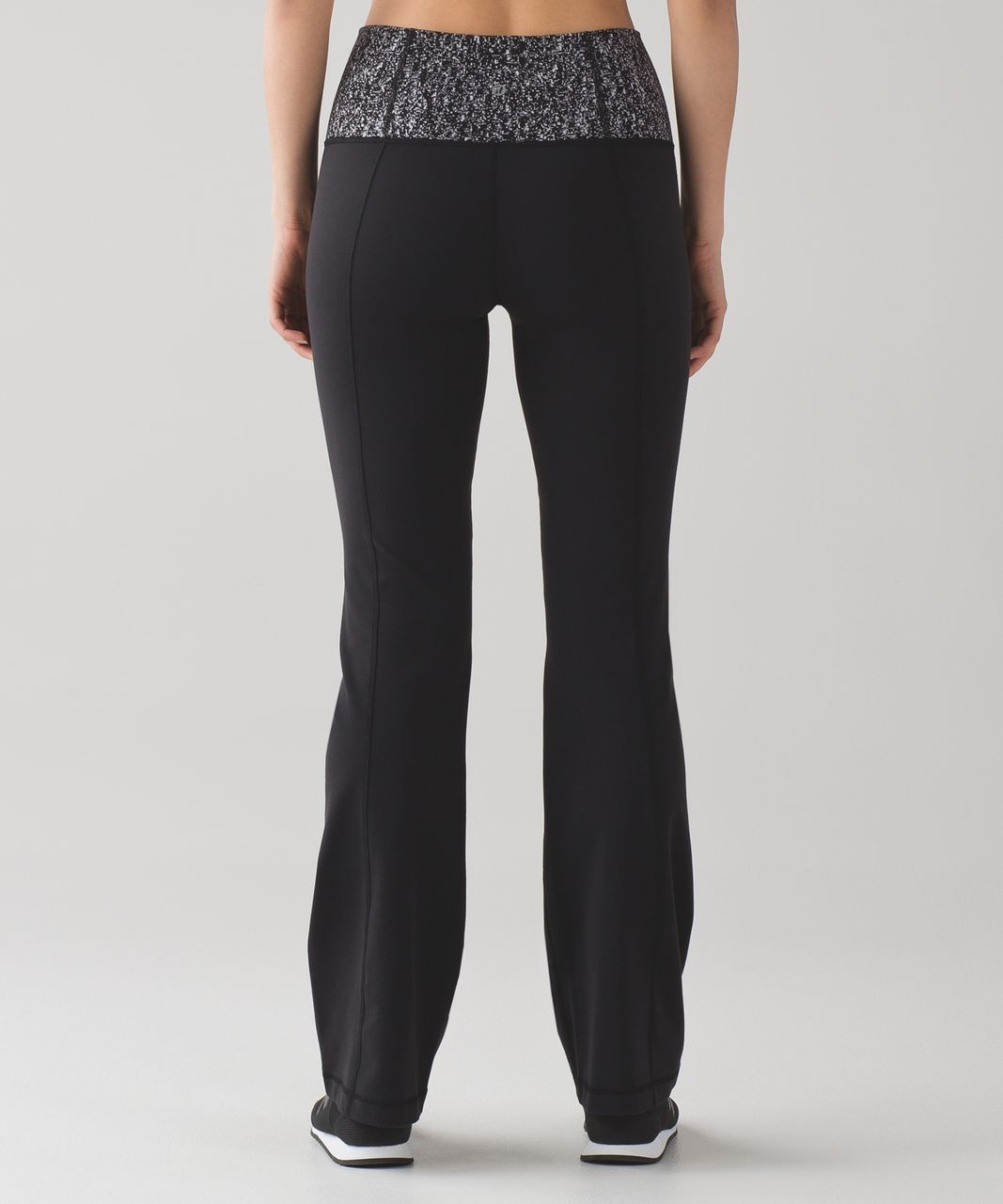 Lululemon Groove Pant III (Regular) - Black / Luon Suited Jacquard Black White