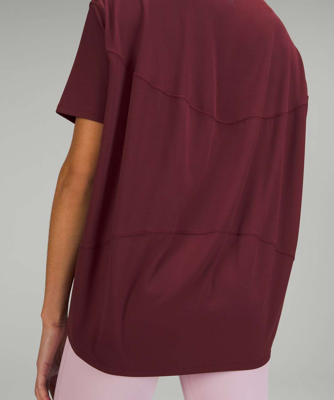 Lululemon Back in Action Short Sleeve T-Shirt *Nulu - Red Merlot