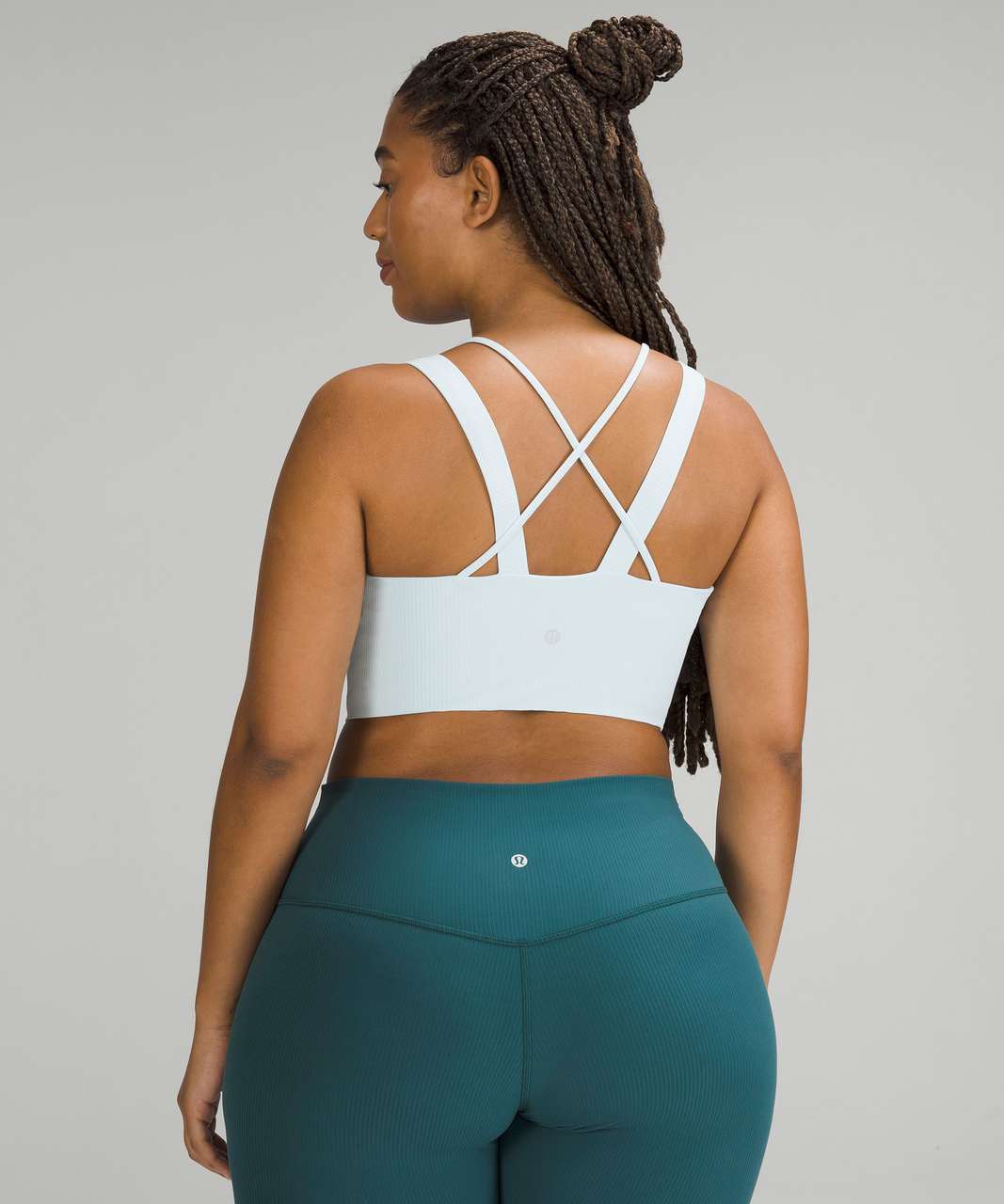 Lululemon Like a Cloud Ribbed Longline Bra *Light Support, D/DD Cup -  Charged Indigo - lulu fanatics