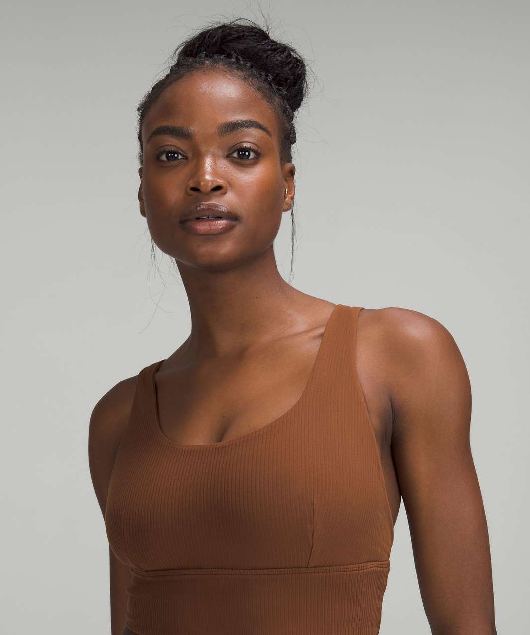 Lululemon In Alignment Longline Bra *Light Support, B/C Cup - Roasted Brown  - lulu fanatics