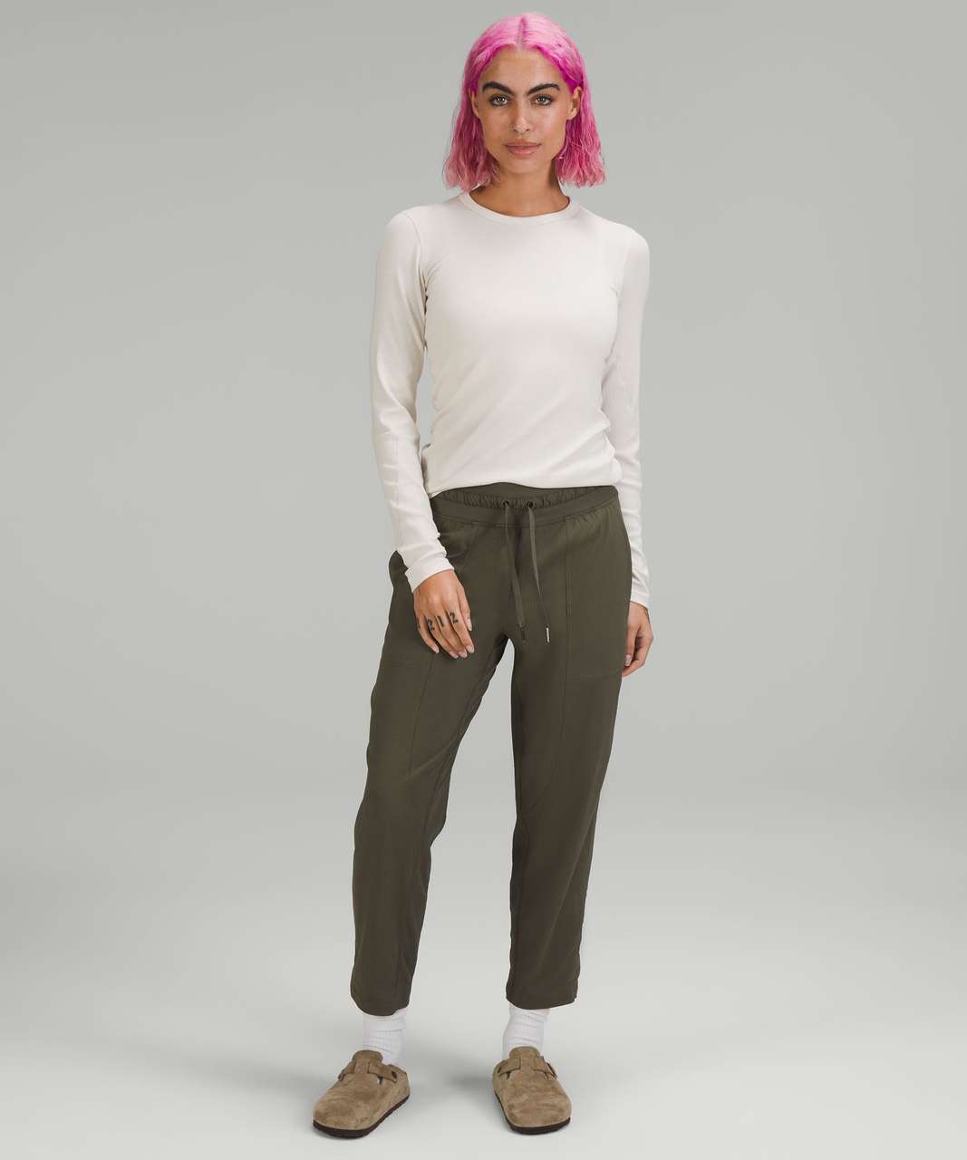 Lululemon Dance Studio Mid-Rise Cropped Pants - Army Green