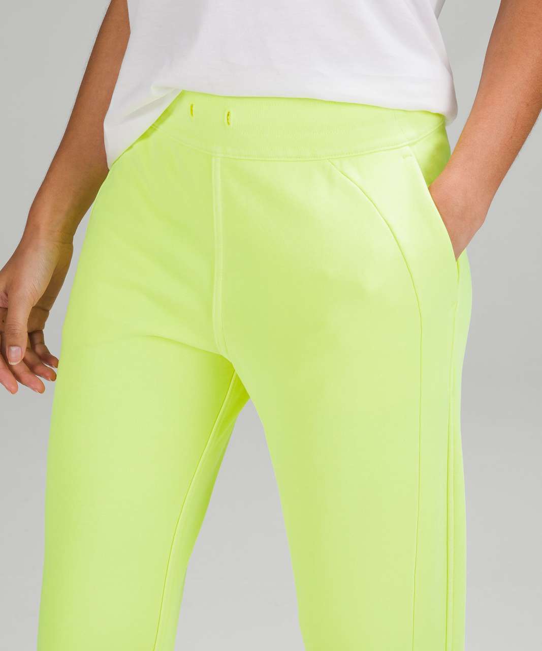 Lululemon Scuba HR Jogger French Terry Size 10 Neon Wash Highlight Yellow  27061