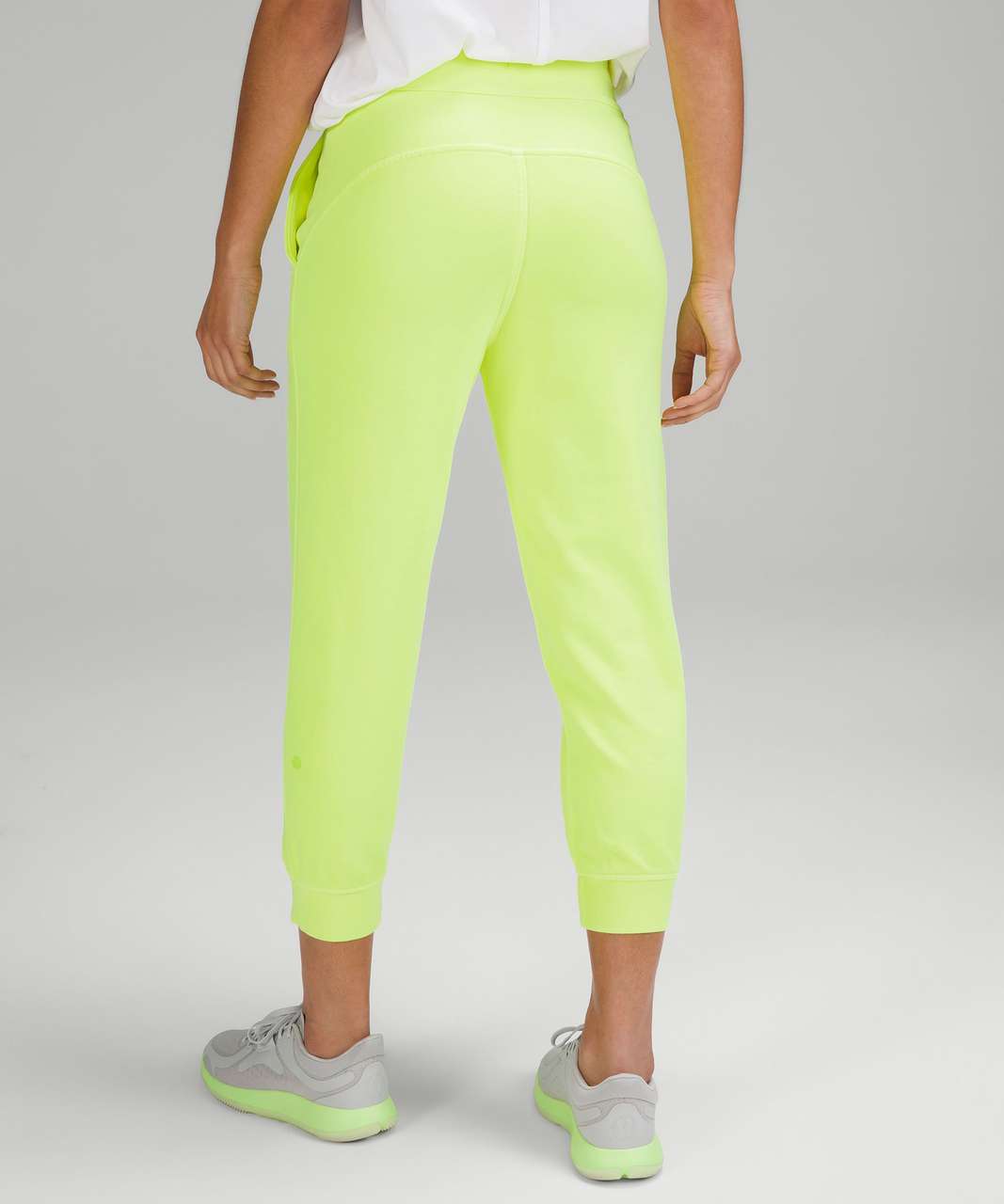 Lululemon Scuba High-Rise Cropped Jogger - Neon Garment Dye Solid Highlight  Yellow - lulu fanatics