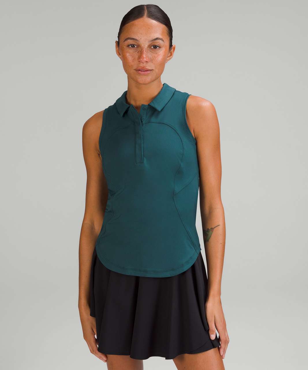 Lululemon Quick-Drying Sleeveless Polo Shirt - Green Jasper