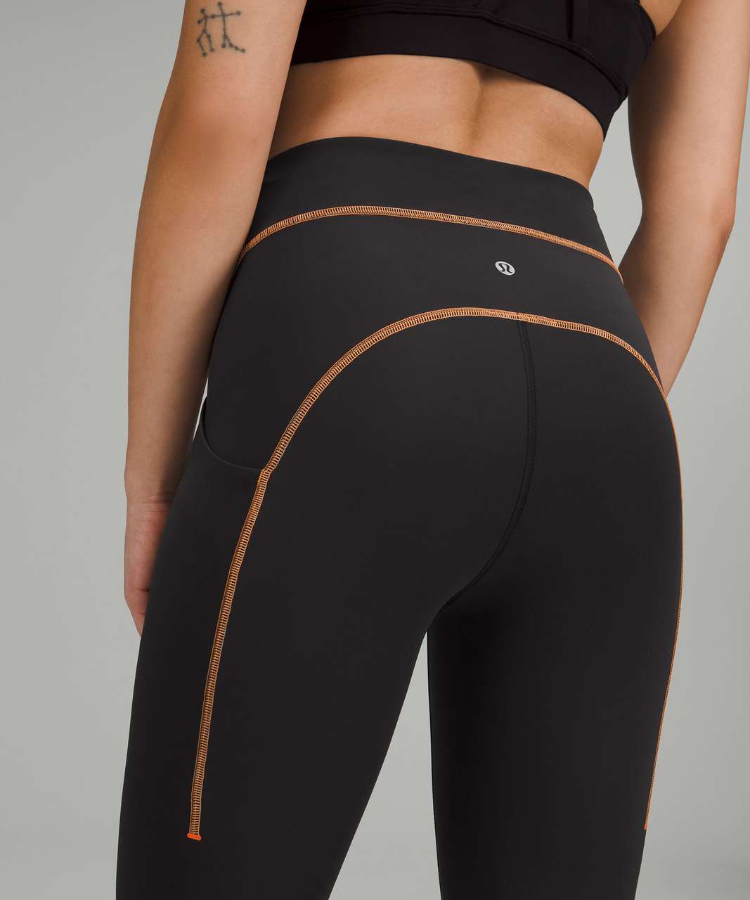 Lululemon Power Thru High-Rise Crop 23" *Colour Seam - Black