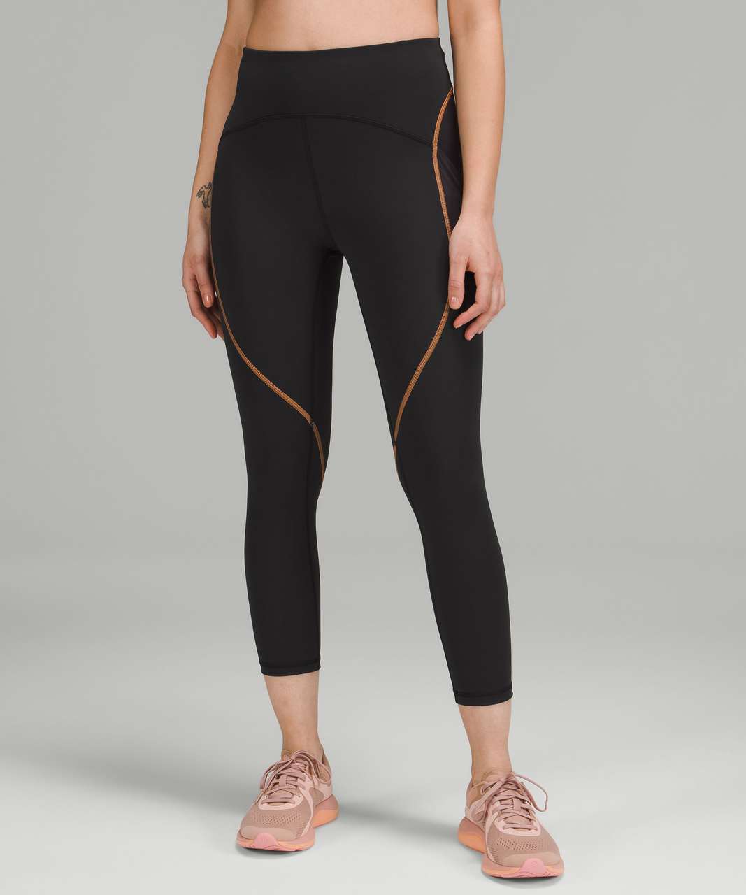 Lululemon Power Thru High-Rise Crop 23" *Colour Seam - Black