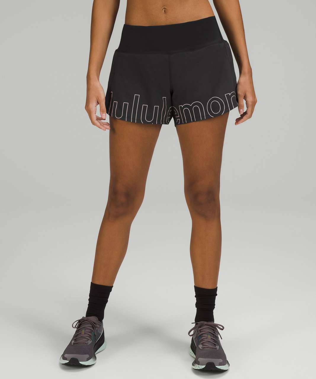 Speed Up Mid-Rise Lined Short 4 *Graphic