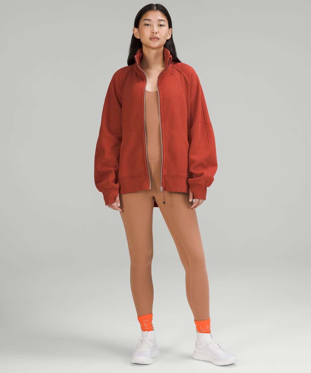 Scuba Oversized Funnel-Neck Full Zip *Long