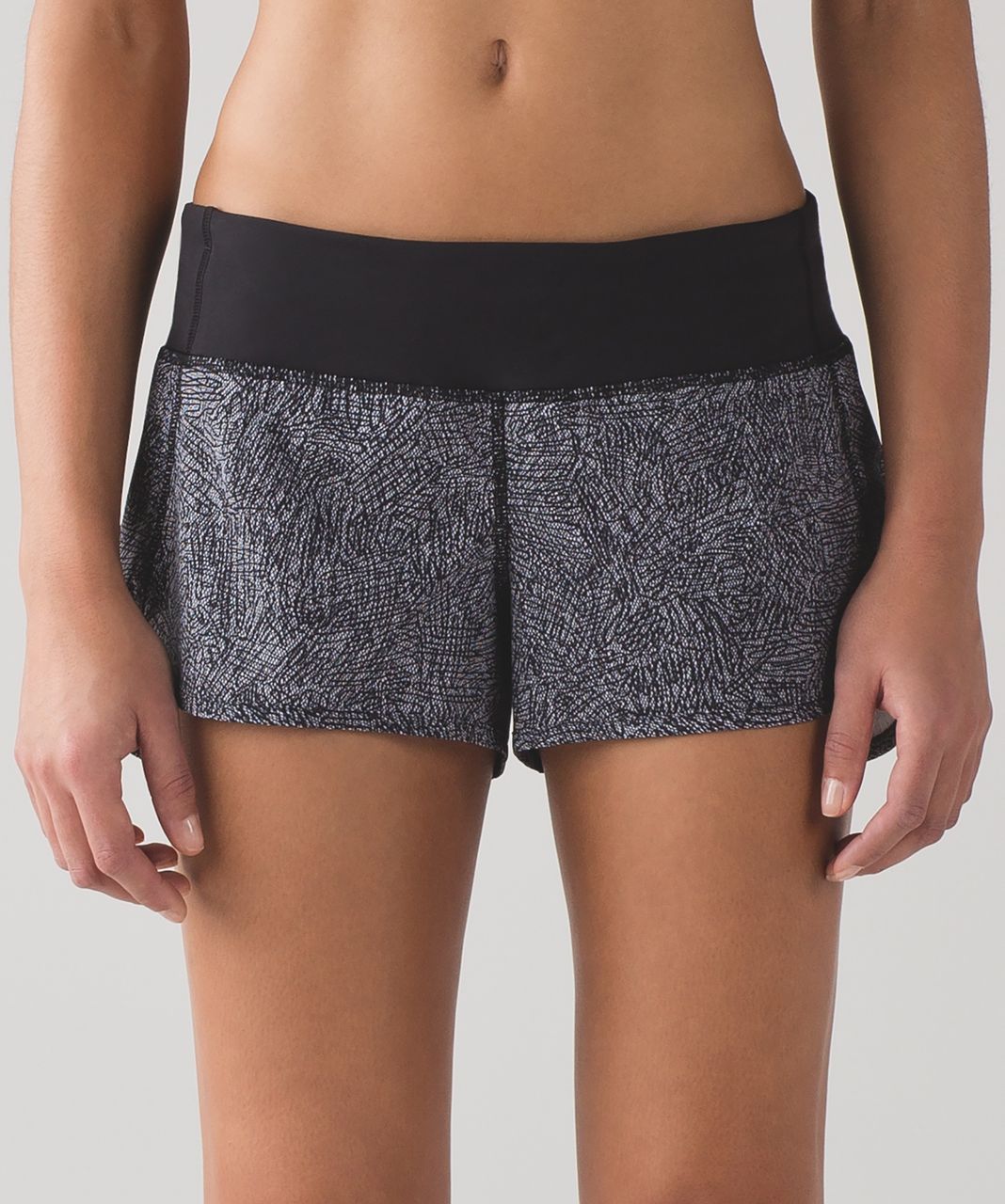 Lululemon Speed Short (2 1/2") - Line Up White Black / Black