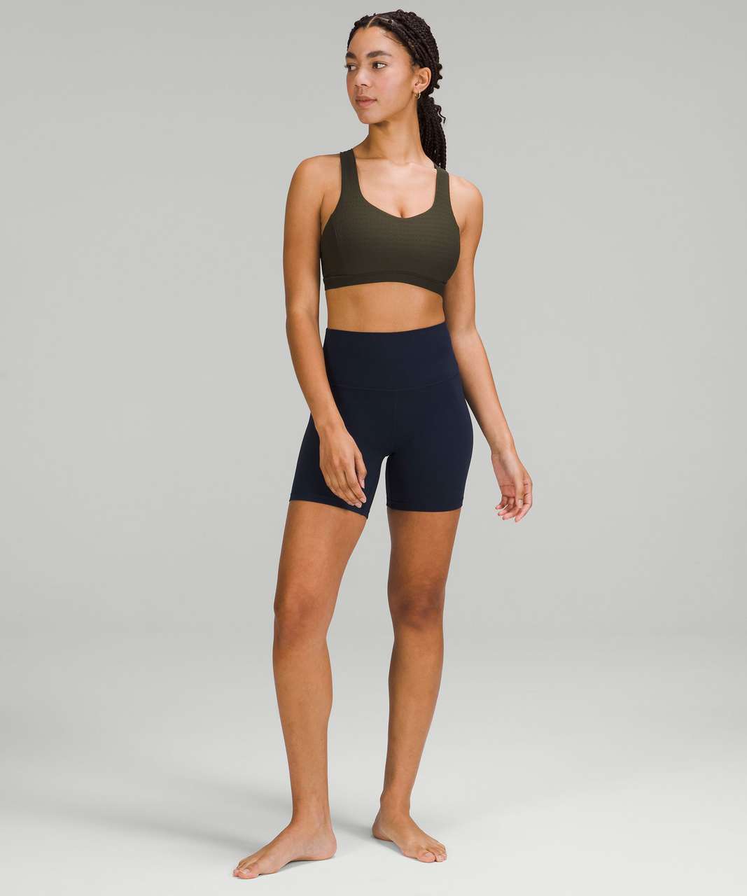 Lululemon Free to Be Serene Jacquard Bra *Light Support, C/D Cup - Dark Olive