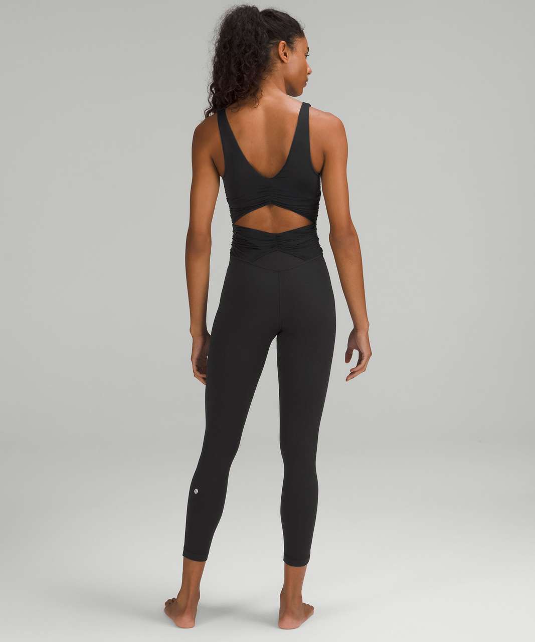 Lululemon Ruched Yoga Bodysuit 25 - Black - lulu fanatics