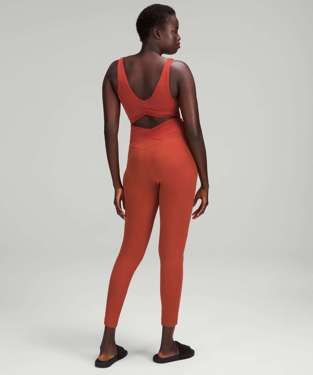 Lululemon Ruched Yoga Bodysuit 25" - Cayenne