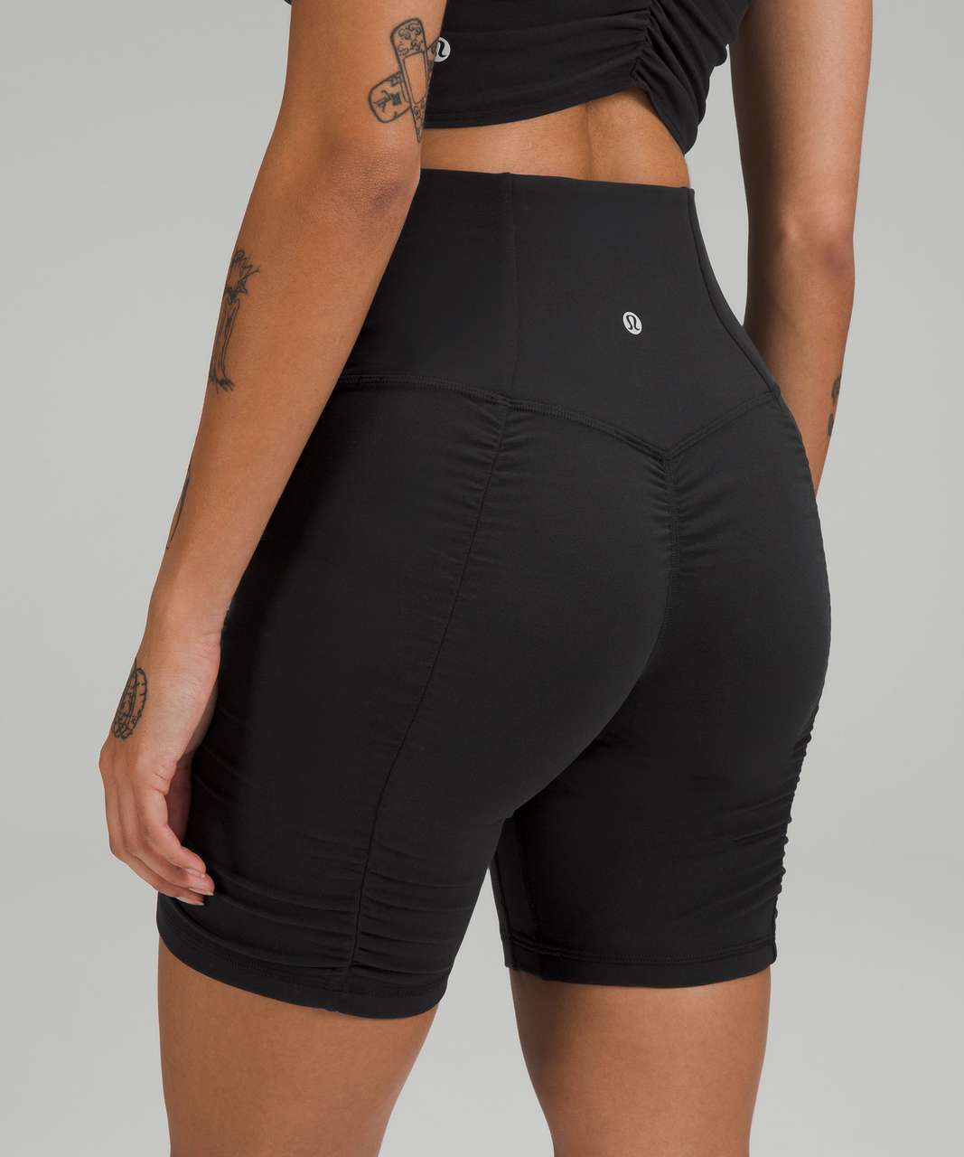 Lululemon Align High-Rise Short 6" *Ruched - Black