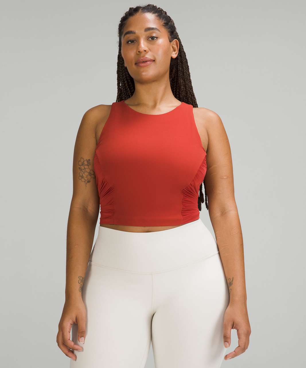 Lululemon Align High-Neck Tank Top *Ruched - Cayenne - lulu fanatics