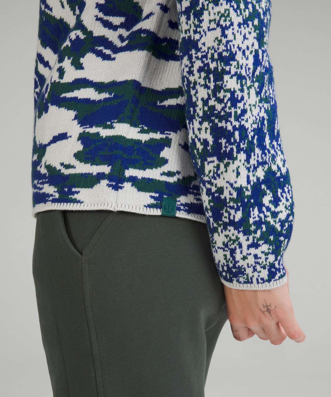 Lululemon Wool-Blend Patterned Sweater - Vapor / Psychic / Green Jasper