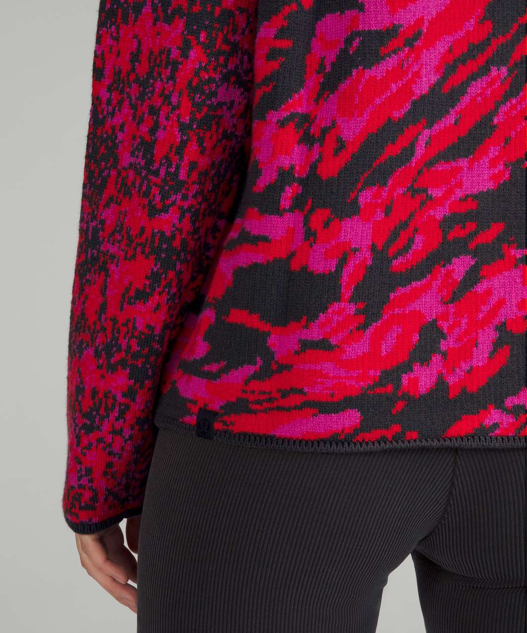 Lululemon Wool-Blend Patterned Sweater - Lulu Red / Paris Perfection / Black Granite