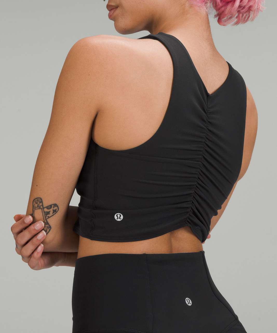 Lululemon Ruched Nulu Longline Yoga Bra *Light Support, B/C Cup - Black