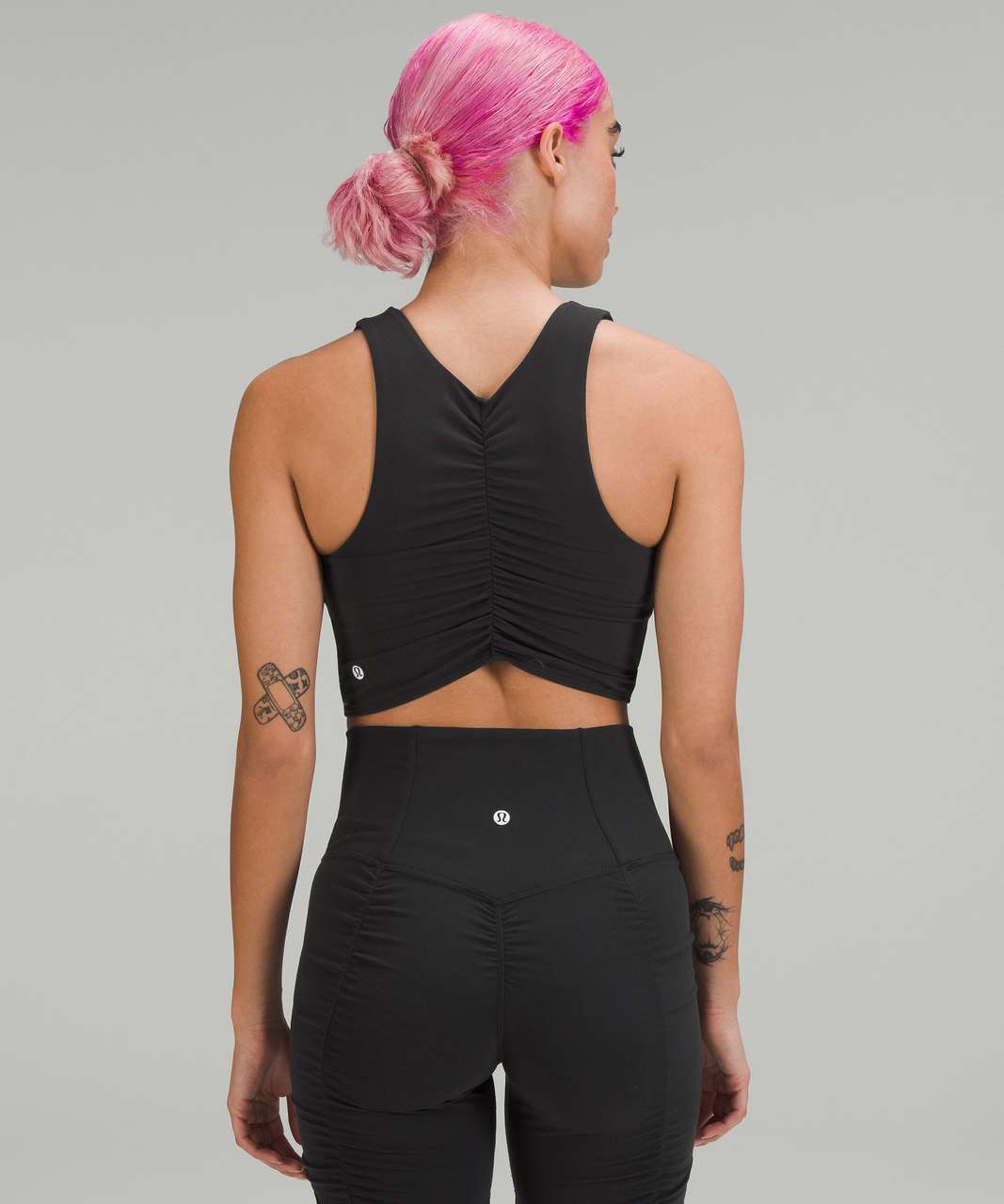 Lululemon Ribbed Asymmetrical Yoga Tank Top - Black - lulu fanatics