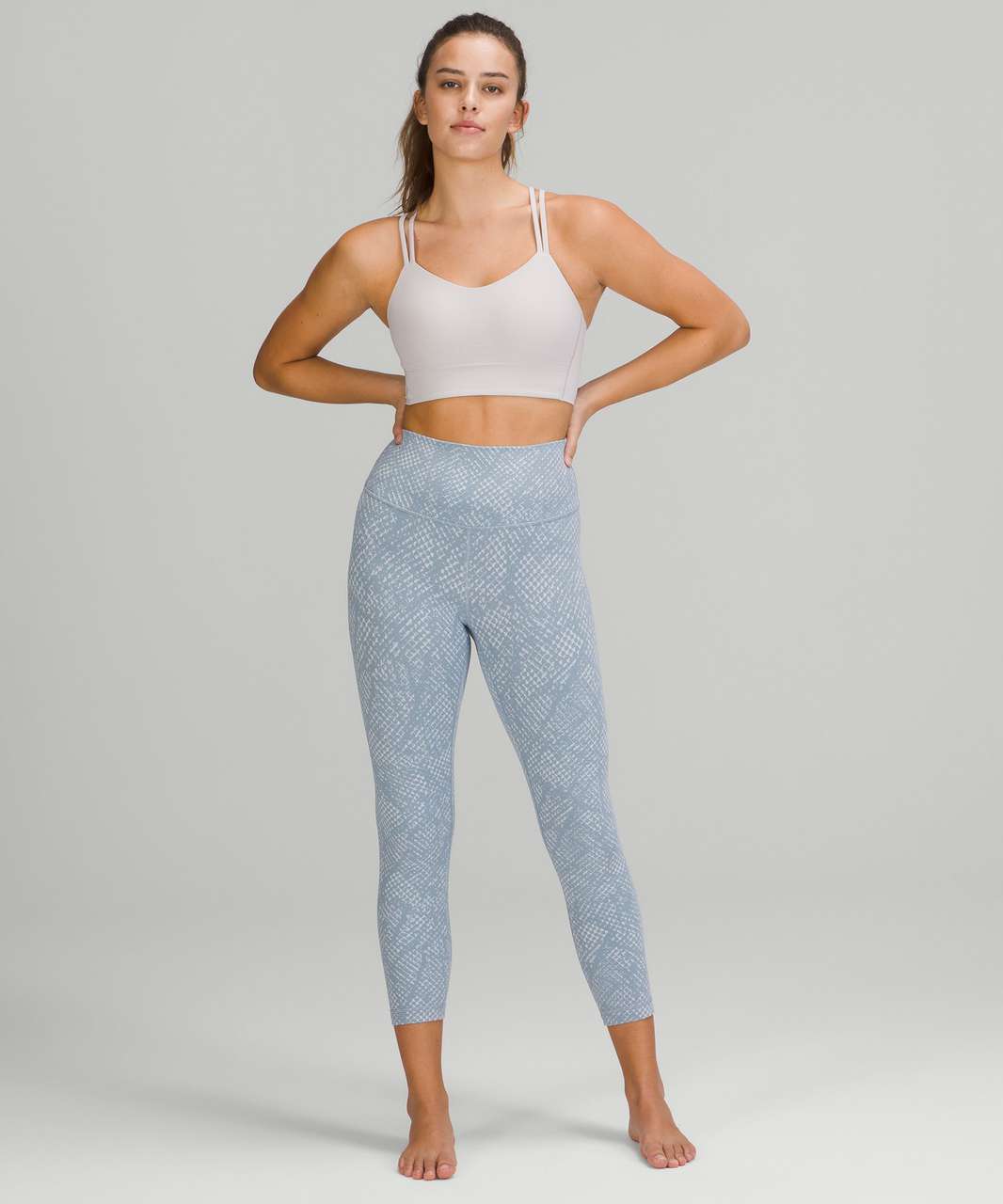 Lululemon Wunder Under High-Rise Crop 23" *Full-On Luxtreme - Reptilia Jacquard Chambray Starlight