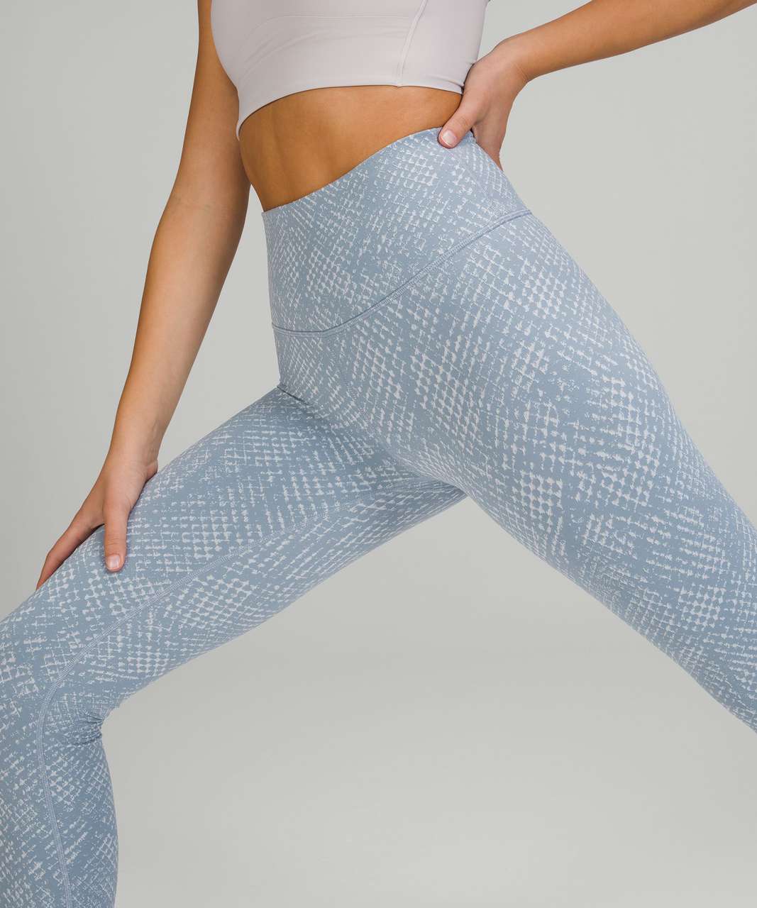 Lululemon Wunder Under High-Rise Crop 23" *Full-On Luxtreme - Reptilia Jacquard Chambray Starlight