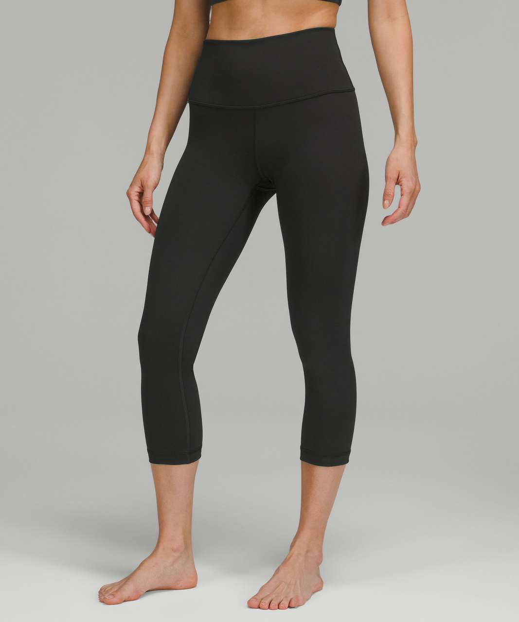 Lululemon Wunder Under High-Rise Crop 21 *Mesh - Black - lulu fanatics