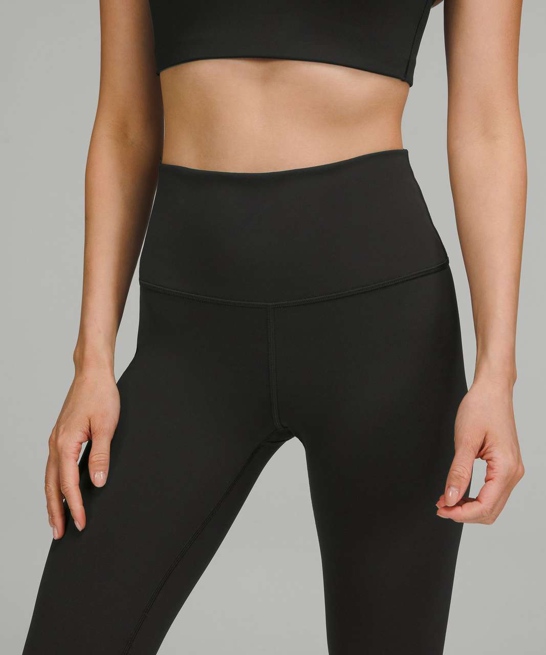 Authentic Lululemon Wunder Train HR Crop 23 Size 8 Black NWT Logo