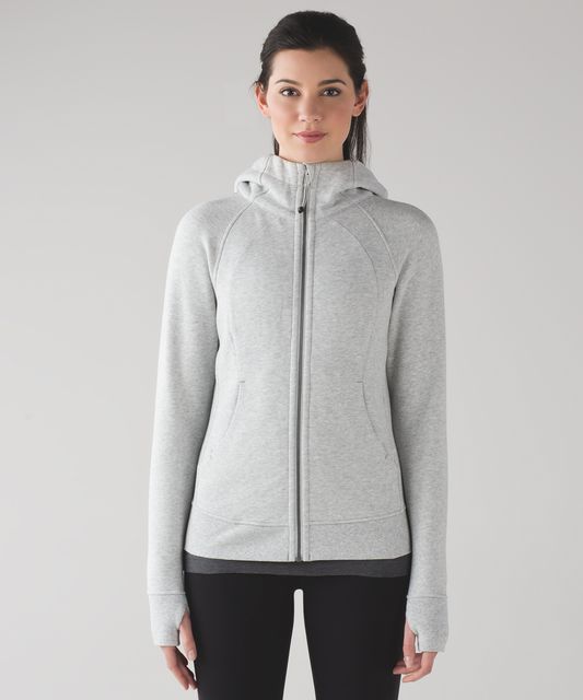 Lululemon Scuba Hoodie IV Gray Heathered Black 10 Women Sweatshirt  Thumbhole EUC