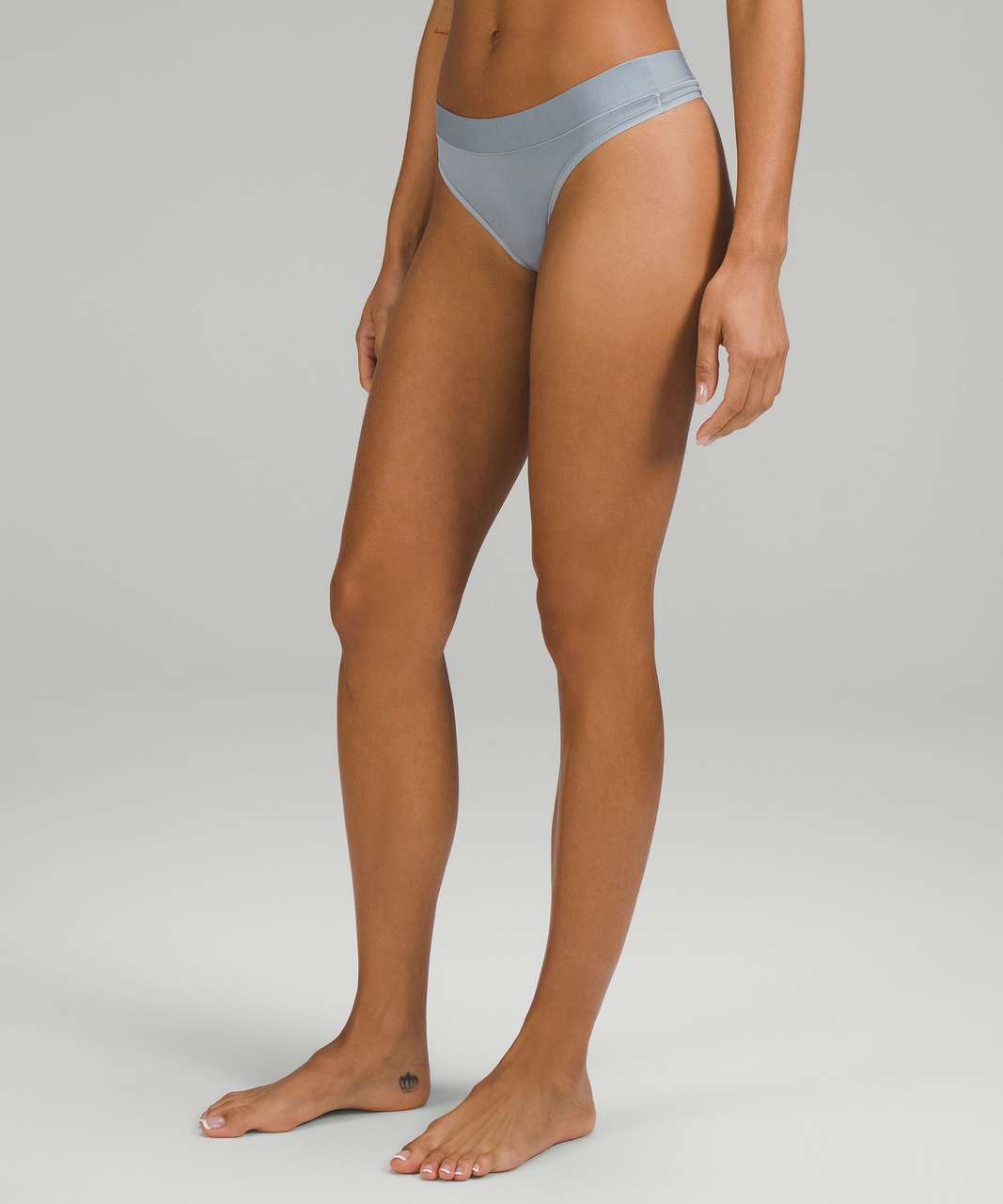 Lululemon UnderEase Mid-Rise Thong Underwear 3 Pack - Vapor / Chambray / Liquidize Camo Mini WP Powder Blue