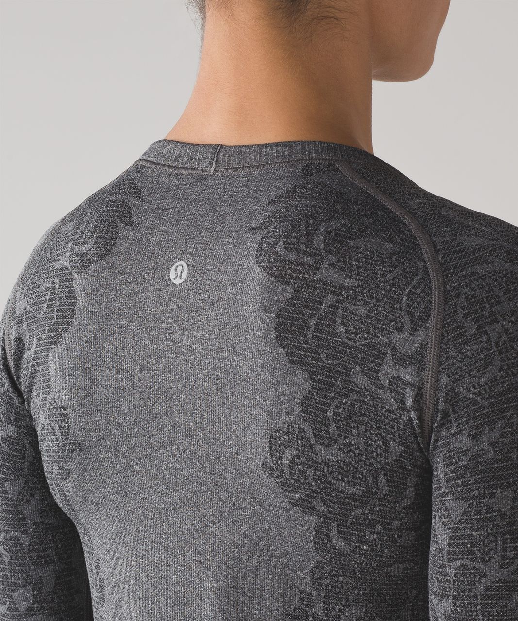 Lululemon Swiftly Tech Long Sleeve Crew - Heathered Black - lulu fanatics