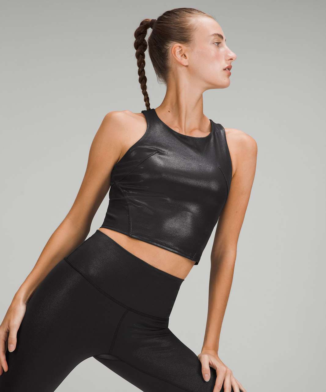 Lululemon Fit Physique Crop Top - Black - lulu fanatics