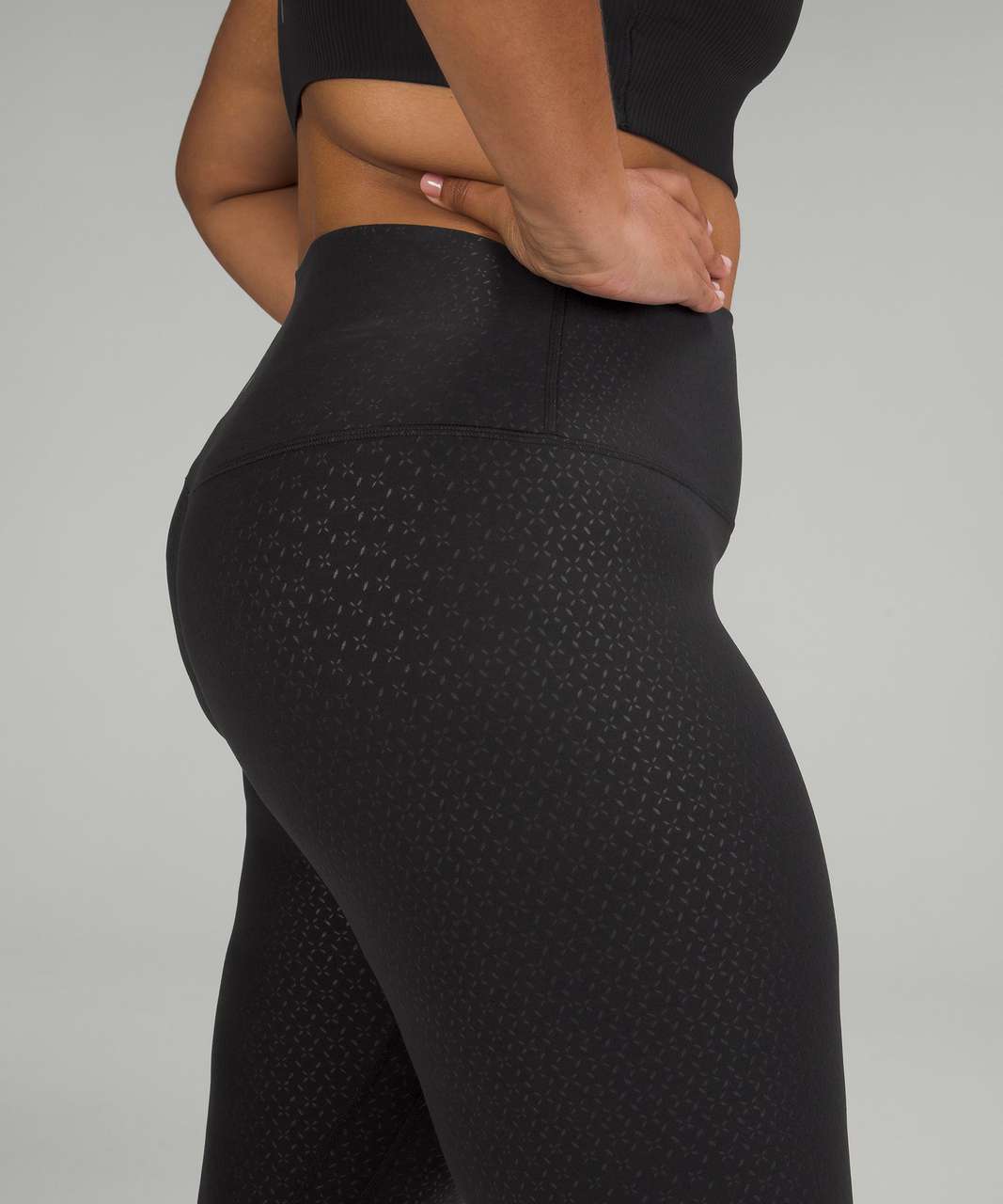 Lululemon Align High-Rise Crop 23 - Gradiate Geo Emboss Black - lulu  fanatics