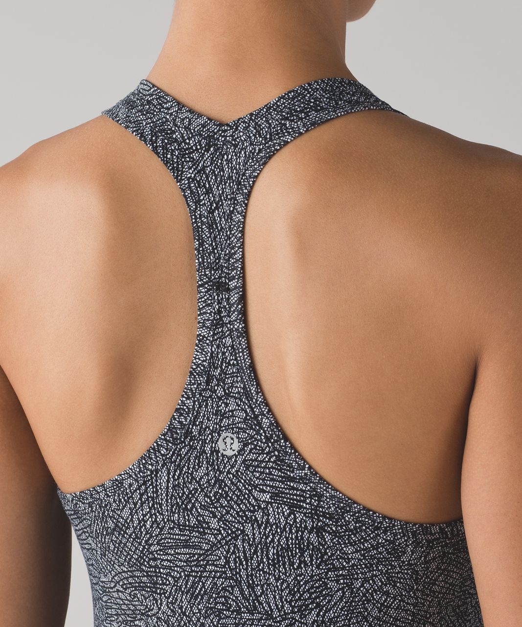 Lululemon Cool Racerback II - Line Up White Black