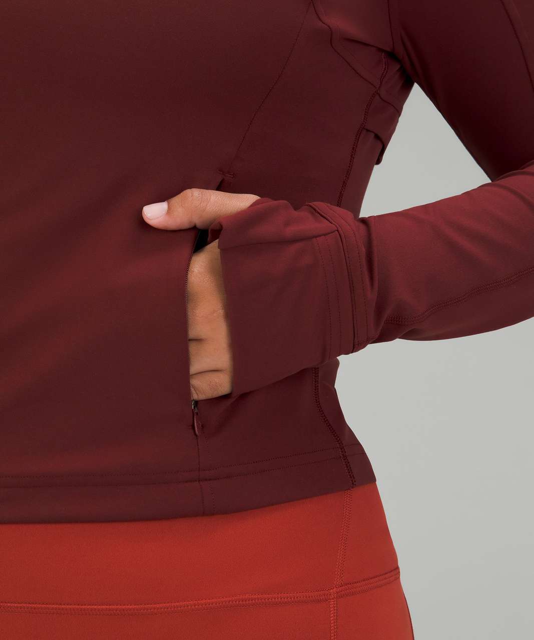 Lululemon Nulu Cropped Define Jacket - Red Merlot