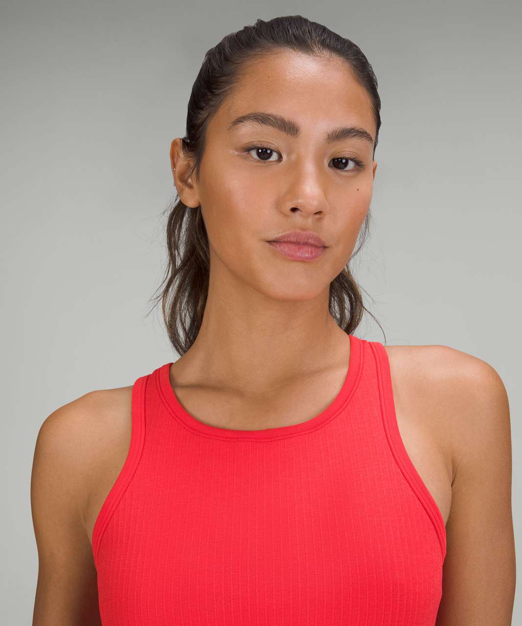 Lululemon Ebb to Street Cropped Racerback Tank Top - Carnation Red