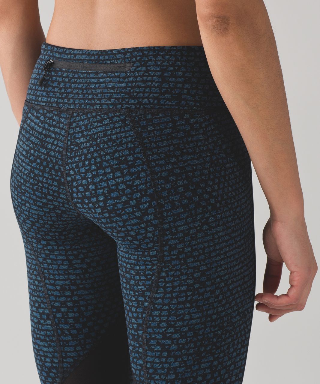 Lululemon Pace Rival Crop (19") - Shatter Weave Desert Teal Alberta Lake / Black