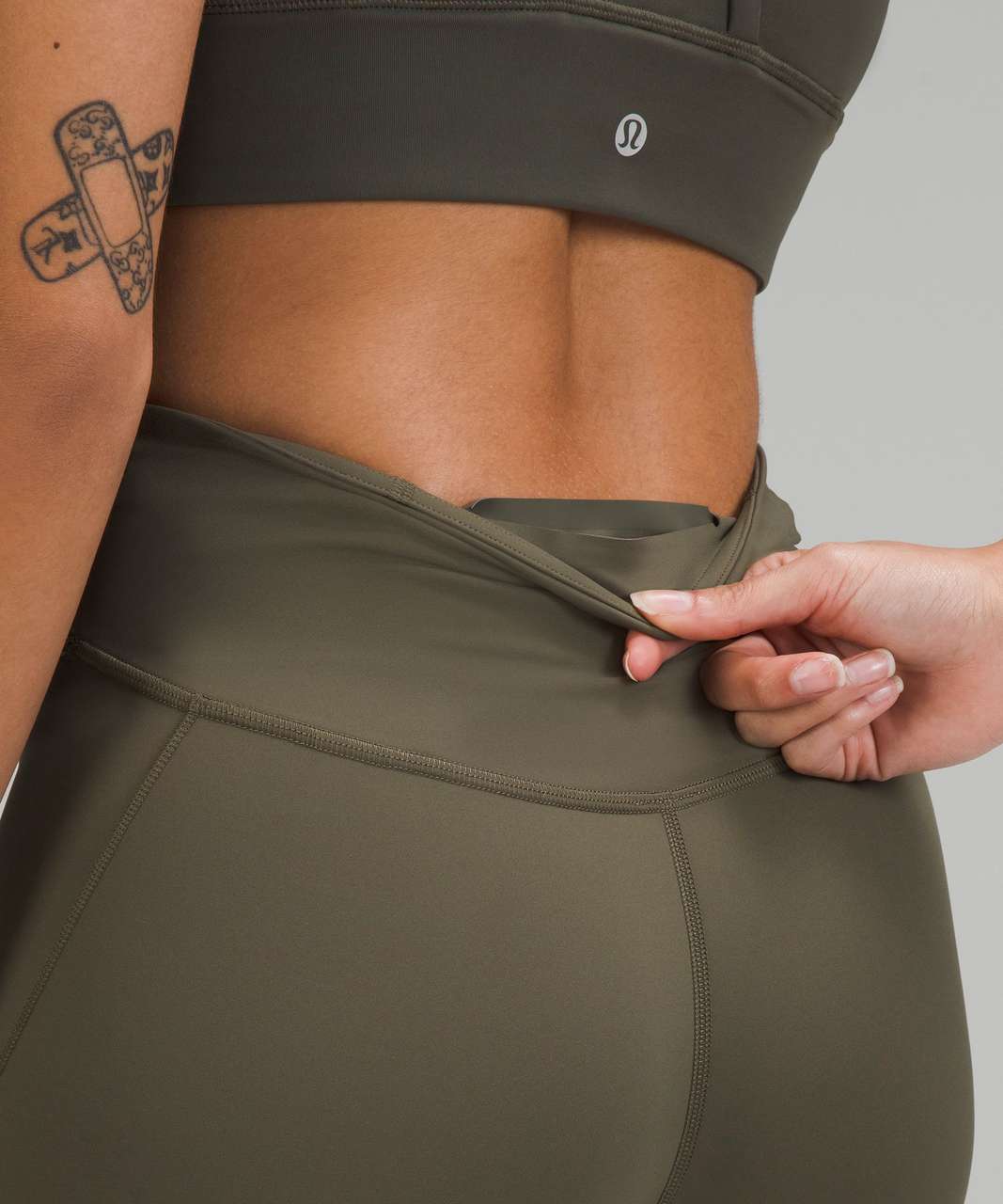 Lululemon Base Pace High-Rise Crop 23" - Army Green