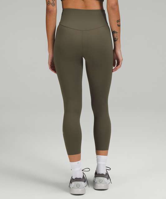 Lululemon Size 10 Base Pace HR Crop 23” Dark Olive DKOV Pant High