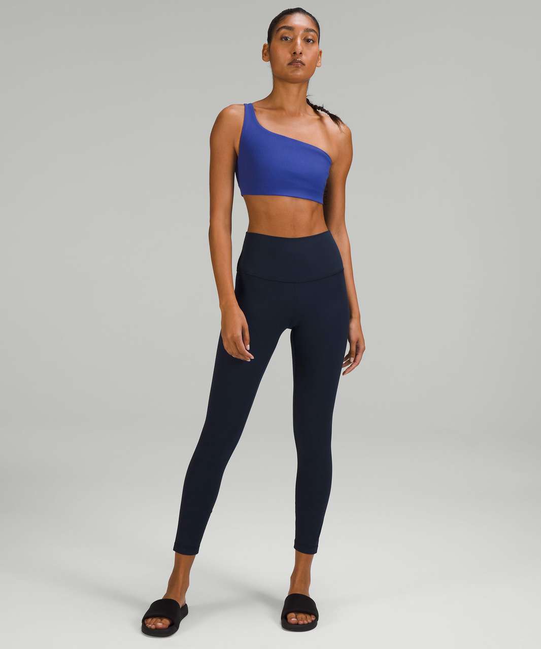 Lululemon Ribbed Nulu Asymmetrical Yoga Bra *Light Support, A/B Cup -  Elixir - lulu fanatics