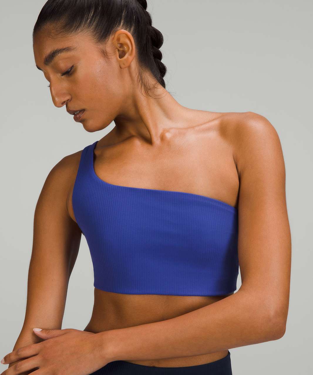 Lululemon Align Asymmetrical Bra light Support, A/B cup in Frost Green