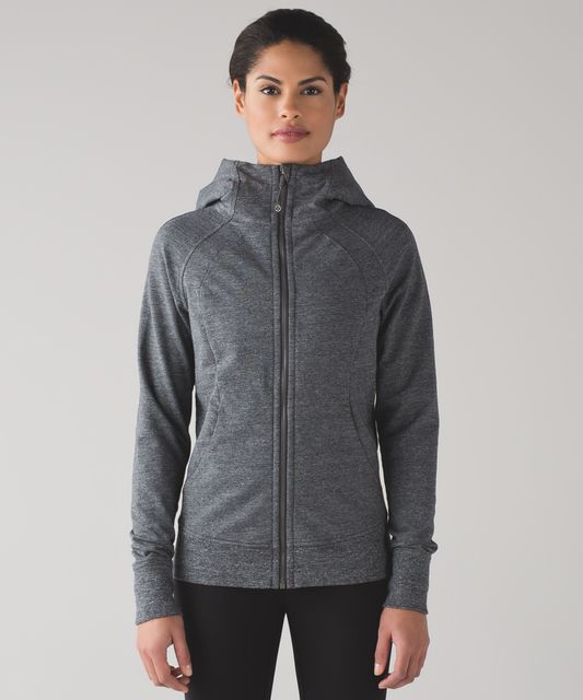 Lululemon Scuba Hoodie *Detachable Fur - Coal Black Orbit Lace Print ...