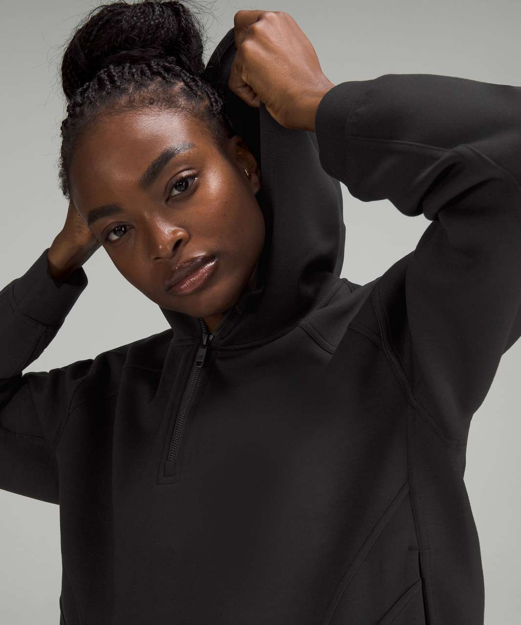 Lululemon Modal Spacer Training Half-Zip Hoodie - Black