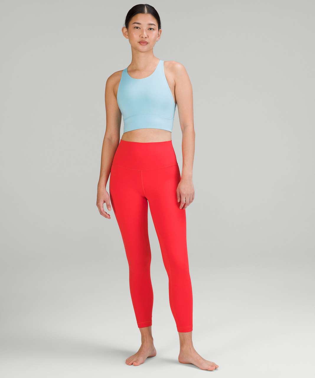 Lululemon Free to Be High-Neck Longline Bra - Wild - Blue Chill