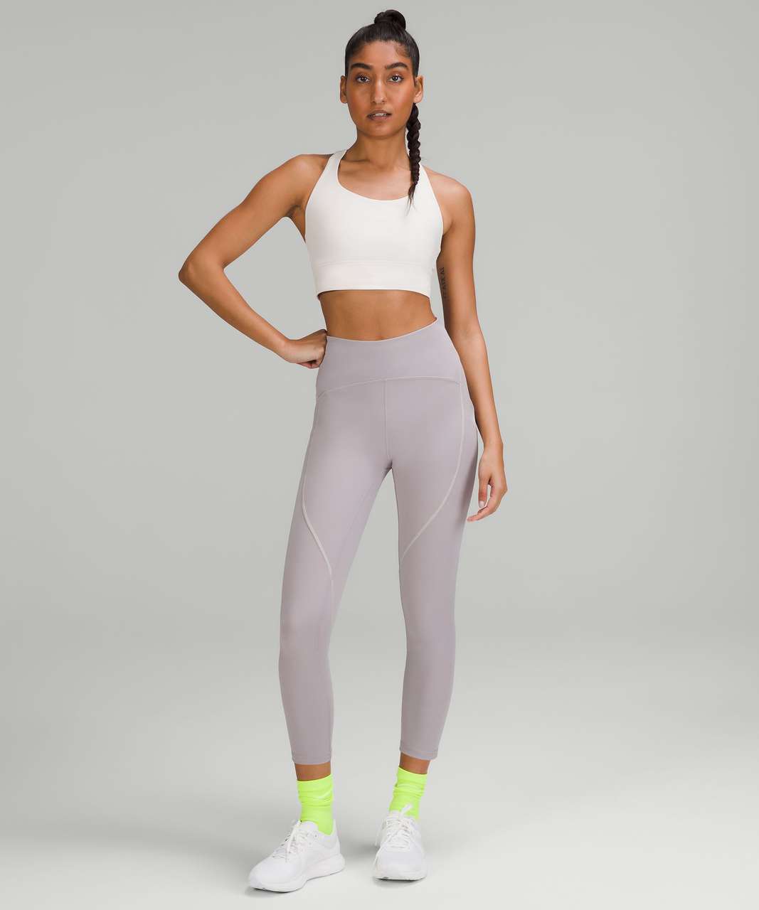 Lululemon Power Thru High Rise Crop 23 - Black - lulu fanatics