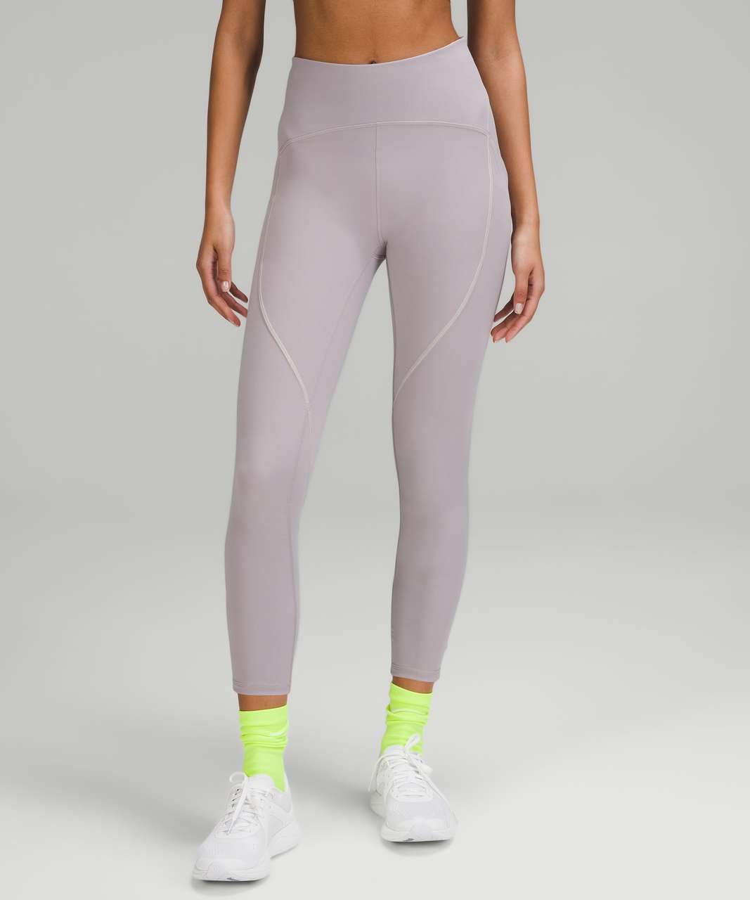 Lululemon Power Thru High-Rise Tight 25 - Over Tie Dye Wisteria Purple  Graphite Grey - lulu fanatics