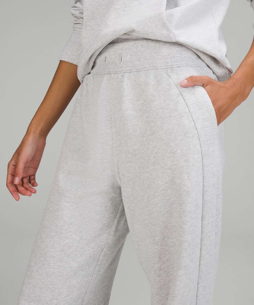 Lululemon Athletica Scuba High Rise Jogger Pants Light Grey Women